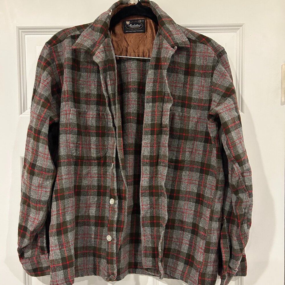Grey and Red Flannel Shirt